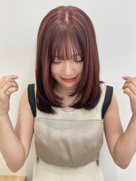 ハニー 町田(HONEY) ワイドバングイメチェン美髪小顔レイヤー カシスピンク2
