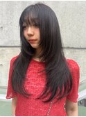 韓国風ｘシースルーバングｘエギョモリｘタンバルモリｘレイヤー