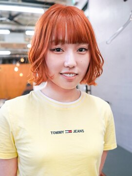 ニール シトロン 名古屋 伏見 丸の内(NEELU citron) オレンジカラーダブルカラーブリーチカラー