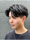 センターパートニュアンスパーマフェザーパーマ