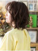 ■シースルー前髪くびれヘアミディアムウルフ402北浦和30代40代