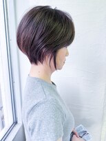 ムーンジェジェ(moon jeje) ショートレイヤーボブ30代40代50代60代◎丸みショートボブby柴立