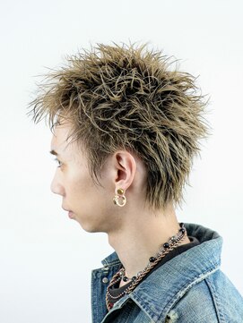 オーシャントーキョー 大阪(OCEAN TOKYO) ツーブロックスパイキーショートアップバング黒髪短髪