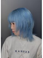 シアン 大須店(CYAN.)&nbsp;ジスカラー×ウルフカット【Blue jeans】