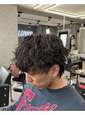 【ダウンバングショートパーマ】