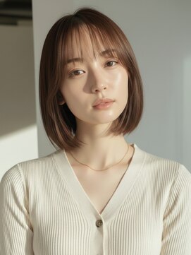 フレイムス ヘアアンドリラックス 大宮東口店(Frames) 縮毛矯正ストレートショートボブ丸みショート20代30代40代大宮