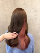 ノア ヘアデザイン 町田店(noa Hair Design)&nbsp;ベージュ×ピンクのインナーカラー