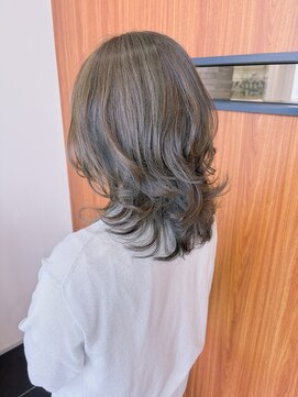 メープル(maple) レイヤー巻き髪×オリーブハイライト