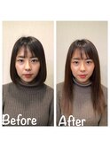 ボブでも馴染む大人のエクステ