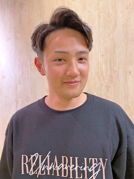 タカギ(TAKAGI) ビジネスショートパーマツーブロックサイドパートフェード35