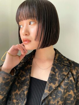 シータ(sheta) 【表参道sheta/中澤】マッシュショートミニボブカーキグレージュ