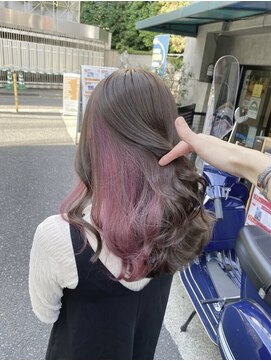 ワンズクロエ 原宿店(ONE's Chloe) ジェシカライツ/マロンベージュ/Aライン/かきあげ[原宿駅]