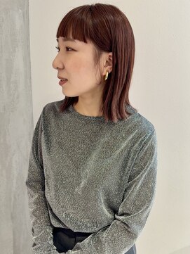 ヨーク(YOKE) 【YOKE】大人ボブ外ハネボブ短め前髪ピンクベージュ20代30代