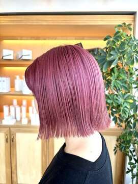 ユラギフロムユイマァル 水島店(YURAGI from YUIMARL) ピンクカラー×ブリーチ