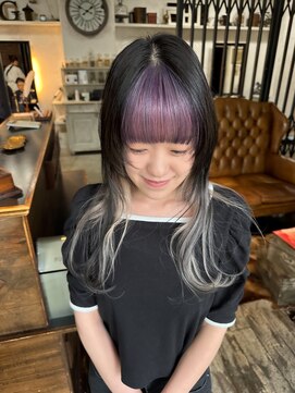 トレンチ(TRENCH) 《TRENCH おつじ》ブリーチ デザインカラー 顔まわりカット