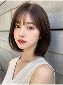 大人可愛い小顔前下がりボブ×ナチュラルボブ×ミニボブ20代30代
