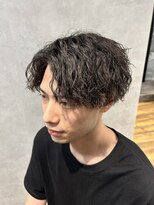 メンズココ 清澄白河店(MENS COCO)&nbsp;メンズ波巻きスパイラルパーマ刈り上げマッシュセンターパート