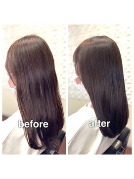 アウラ(aura) カット＋ハーバルカラー＋艶髪トリートメント