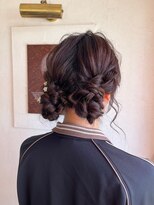 美容室 メザミー MESAMIES おさげお団子ヘアアレンジ*大人可愛い*結婚式二次会お呼ばれ