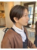 ハンサムショートボブマッシュショートカット丸みショート