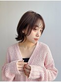 大人ショートボブ前髪ありフェイスレイヤー丸顔絶壁K20250206