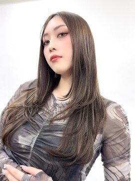 アース 大分セントポルタ店(HAIR&MAKE EARTH) ハイレイヤー/ロングレイヤー/アッシュブラウン/ロングウルフ