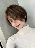 イメチェン外ハネボブ美髪ワイドバングレイヤーショート/大宮
