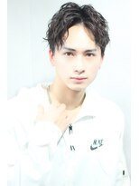 マーズ(MARS) ツイストスパイラル×ブルーブラック×センターパート/20代30代