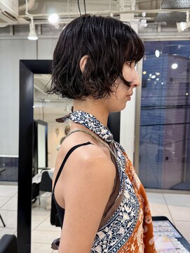 アクアオモテサンドウ(ACQUA omotesando) △癖毛風パーマボブパーマミニボブパーマグレージュカラー