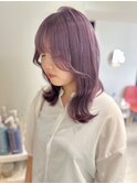 【chiaki】lavender pinkハイトーンケアブリーチ髪質改善