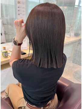 ファースト 仙台店(first) 結べるボブ×赤みなしカラー