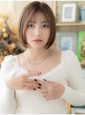 シースルーバンググレーベージュ小顔ミニボブh4大宮20代30代40代