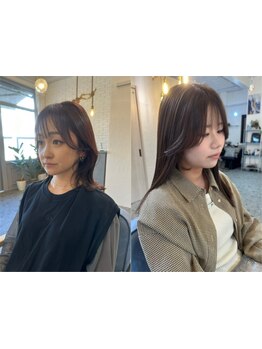 顔周りの絶妙なニュアンス◎結ぶだけで可愛いヘアに！自宅での再現性を考えたカットで可愛さをキープ♪