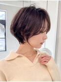 黒髪カタログ/ショート/オリーブグレー/小顔に見せるヘア☆114