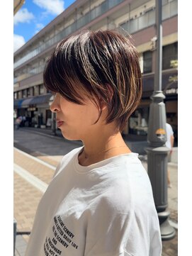 ジュベ 別府店(juve.) 別府ショートボブ顔まわりレイヤーカット髪質改善カラー30代