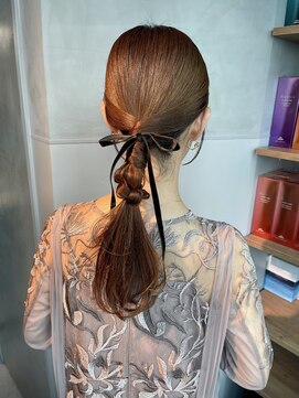 シャルムバイケンジ(Charm.by KENJE) 【ローポニーテール】結婚式/銀座/ヘアセット/アレンジ/カチモリ