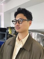 マカロニコースト(macaroni coast)&nbsp;メンズパーマベリーショートアップバング刈り上げショート