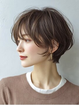ハーツ(Heart's) 白髪ぼかし脱白髪染め似合わせショートボブ 40代50代60代♪