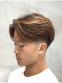 渋谷フェザーパーマメンズカットフリンジカットテーパーフェード