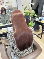 チェレ ブラン 堺東店(Chere brun)&nbsp;暖色カラーチェリーレッドブラウン×艶髪ストレート×艶カラー