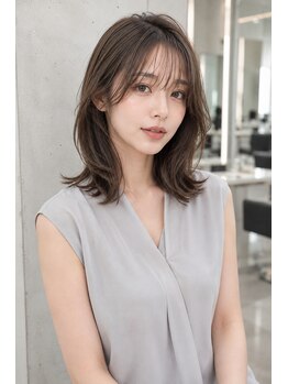 ジゼル 博多(GiseL)の写真/顔まわりを整えて小顔魅せ！おくれげ。アップの時も可愛く決まるフェイスバング提案☆