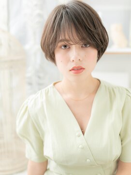 モッズヘア 上尾西口店(mod's hair) 黒髪も！小顔に仕上げた大人ボブショートb上尾20代30代40代