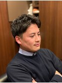 ツーブロック+形状記憶パーマ
