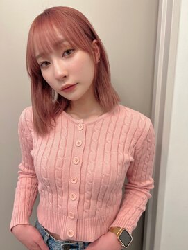 ボタン ハカタ(VOTAN hakata) 【YU_KA】ピンクカラー×前髪顔まわりカット