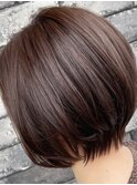 イメチェン/似合わせカット/フルバング/レッドブラウン/柏