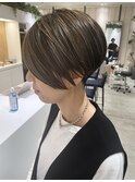 大人くびれショート/ツーブロック/白髪ぼかし/武蔵小杉/自由が丘
