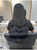 縮毛矯正.レイヤーカット.ブルーブラック.髪質改善. ヘアカラー