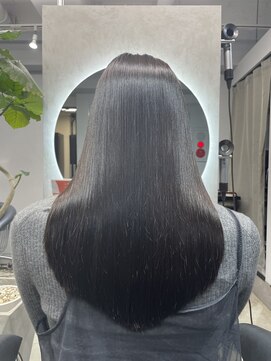 エトラ 渋谷店(etora) ★小顔前髪ワンカールレイヤーカット黒髪ネビージュボブルフ