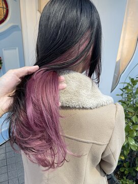 モリオ フロム ロンドン 大宮2号店(morio from London) 【高椋】ロングレイヤー　インナーカラー　ケアブリーチ