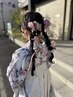 【夏祭り】浴衣着付け+ヘアセット　￥11000→￥8000着付准講師　船橋駅着付